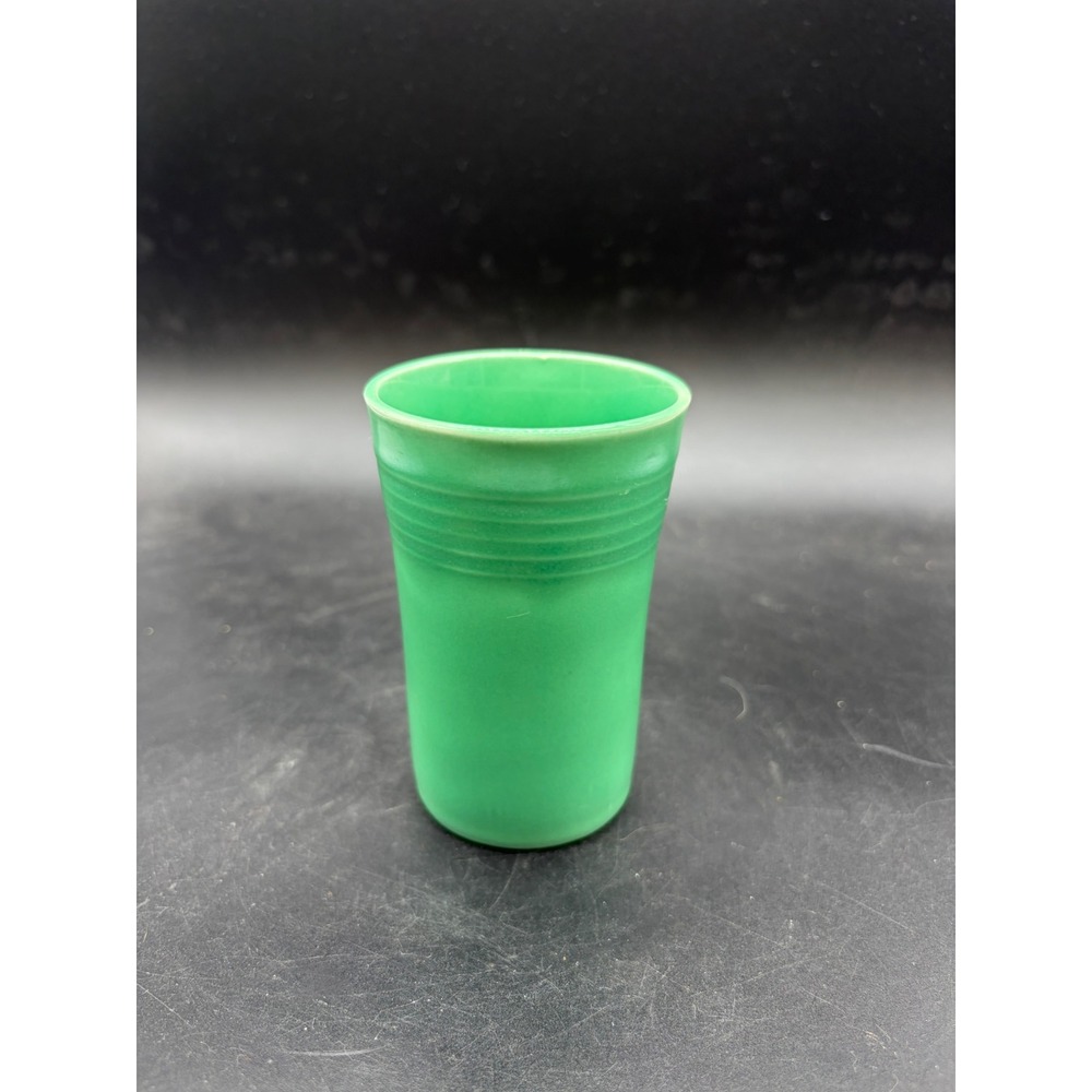 Vintage Fiesta Green Juice Tumbler HLC USA Ceramic Cup Rings Art Deco